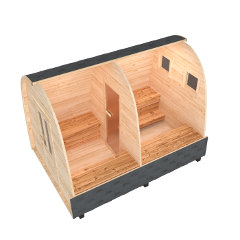 Preview: Fasssauna / Gartensauna / Banja / Viking 3,5 m mit Vorraum